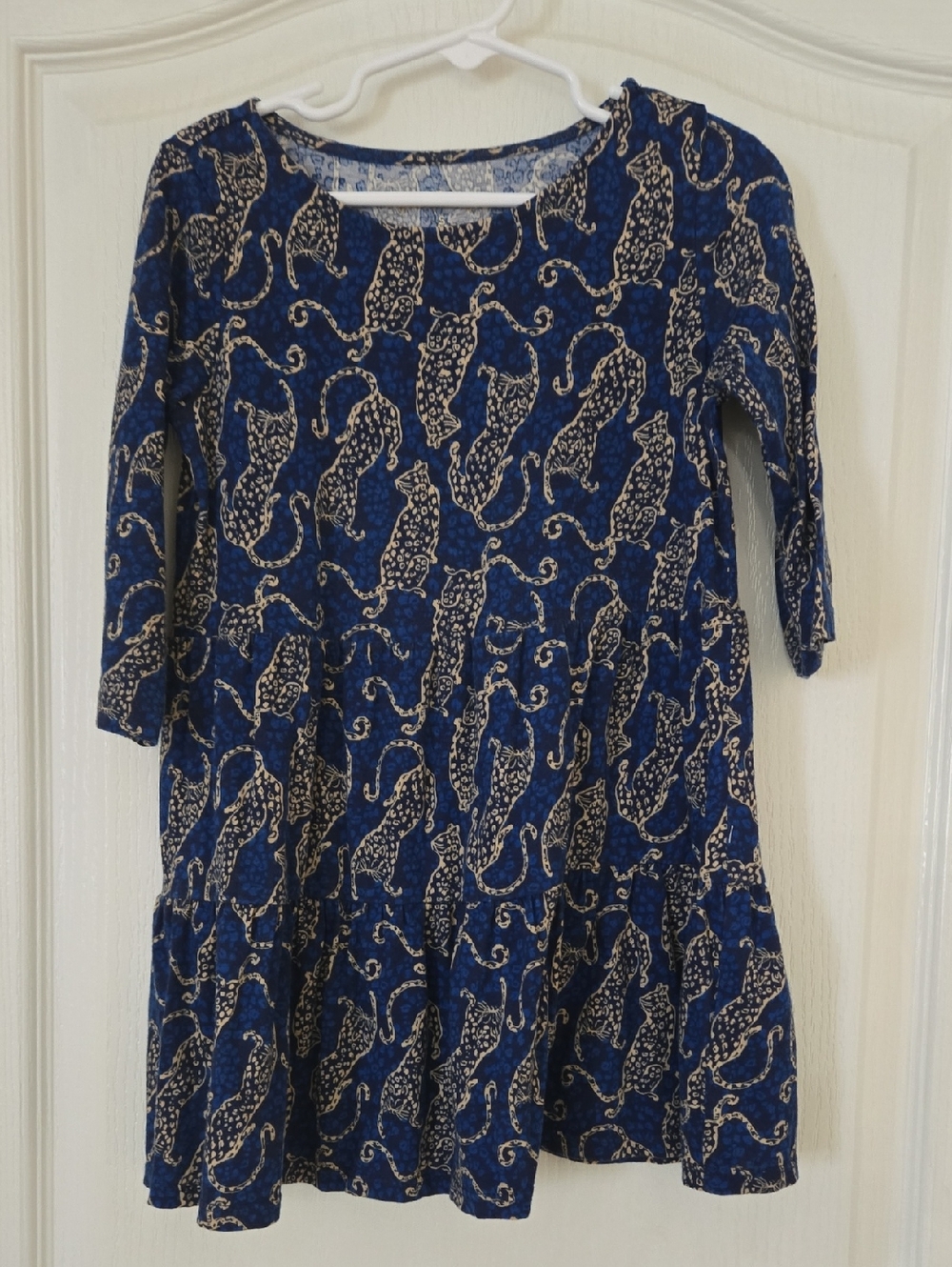 Lilly Pulitzer Navy Blue Leopard Print Girls Dress